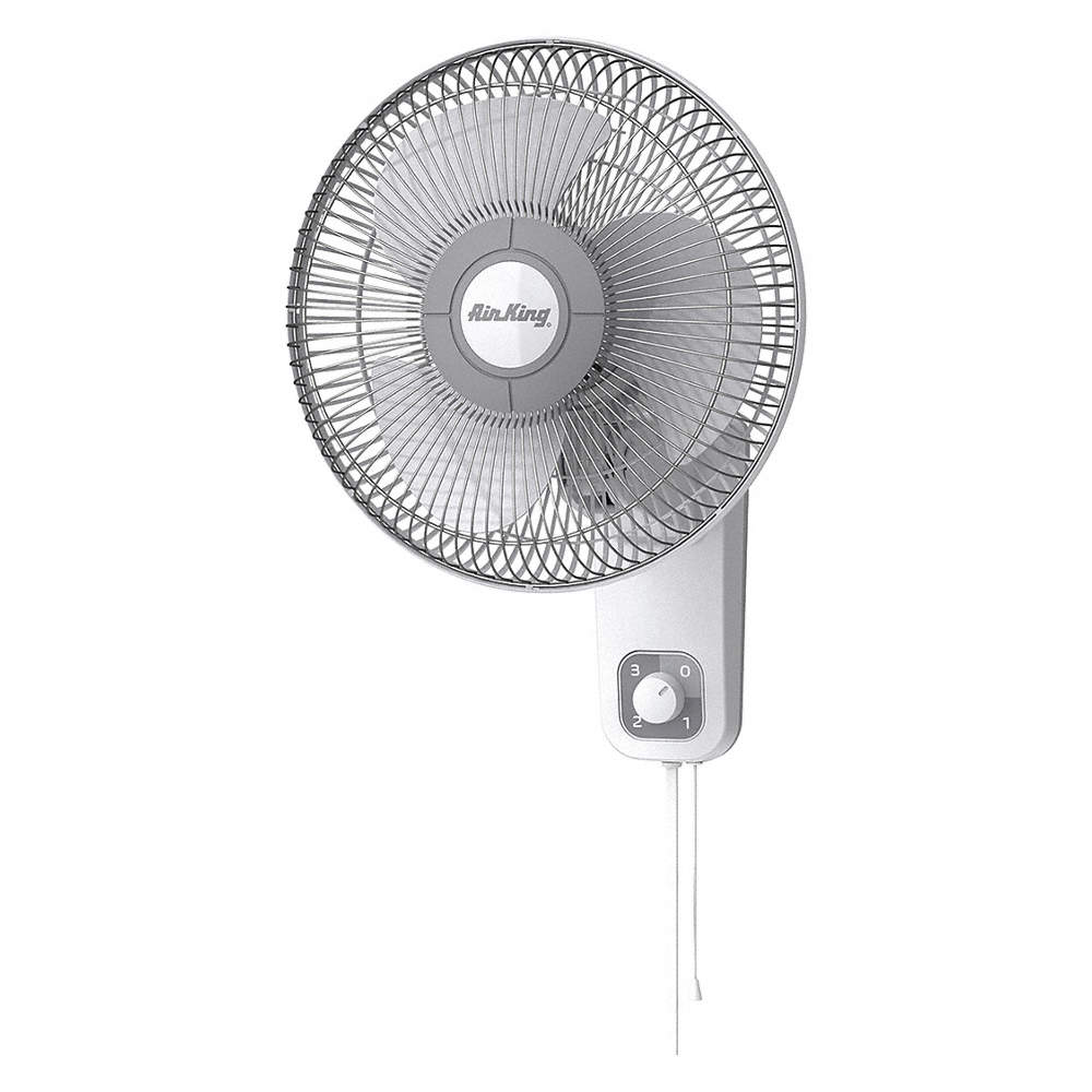 Air King 12" inch OSCILLATING WALL MOUNT FAN 3 Speed 1/50 HP Commercial Grade